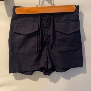 NAVY BLUE SHORTS FROM TOPSHOP